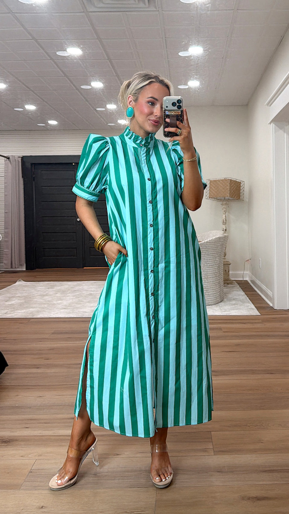 The Pinstripe Meadow Midi