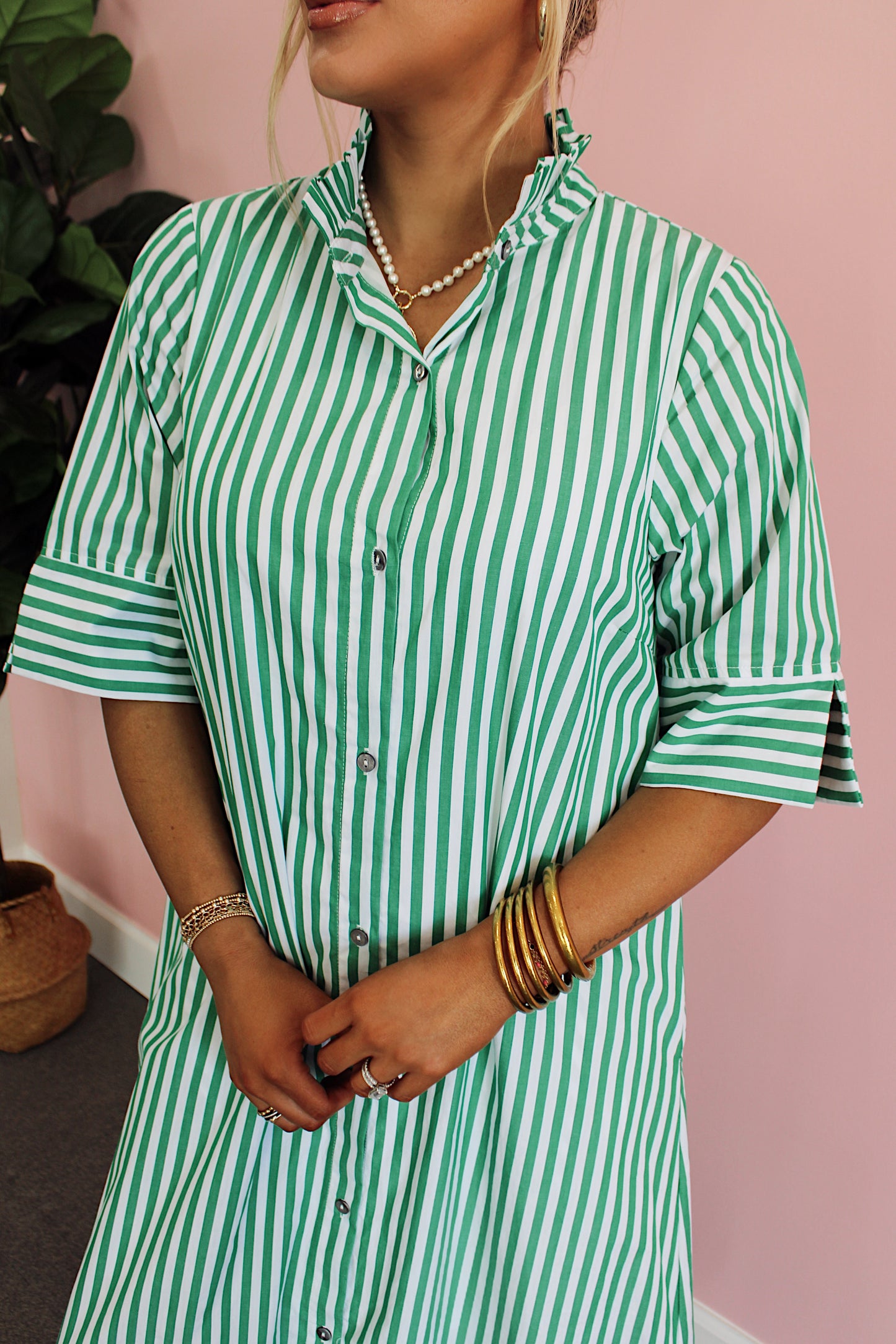 Clover Cutie Stripe Midi Dress