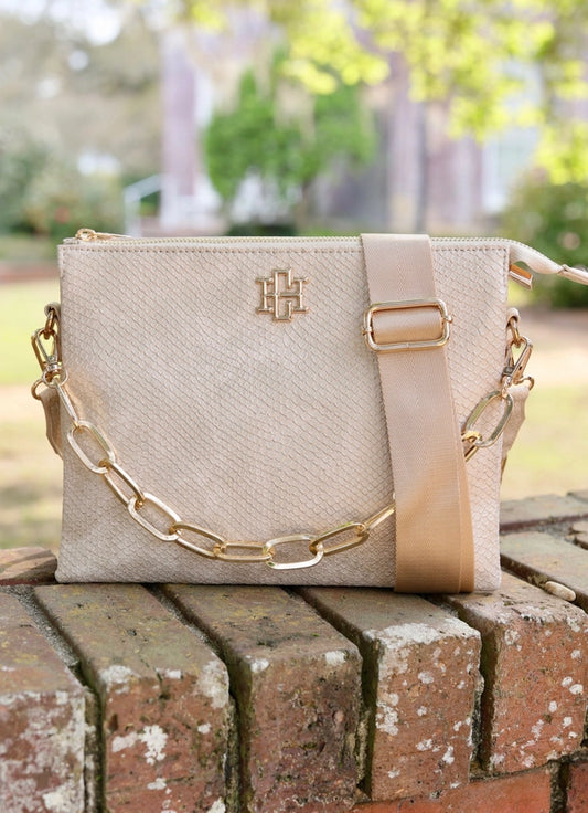 CAROLINE HILL | Champagne Shimmer Ariana Crossbody