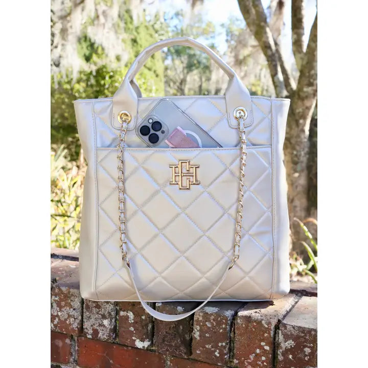 CAROLINE HILL | Pearl Quilted Kinzley Tote