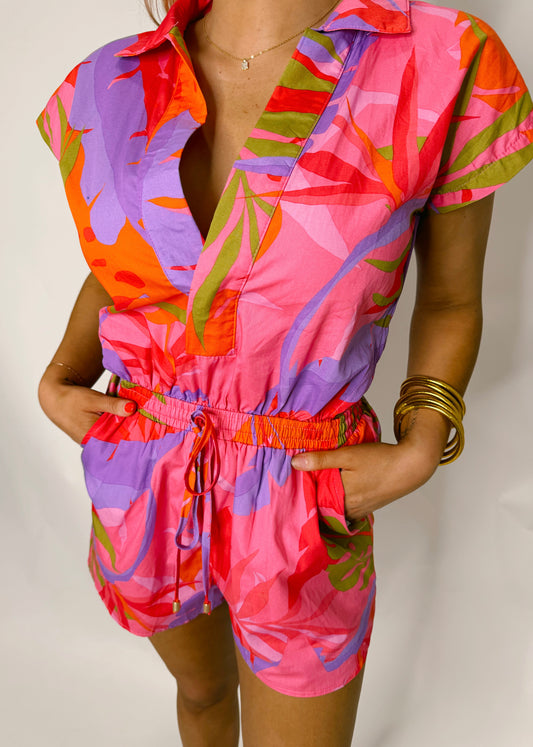 KARLIE | Tropical Palm Romper