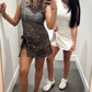 Tie Wrap Romper - Leopard
