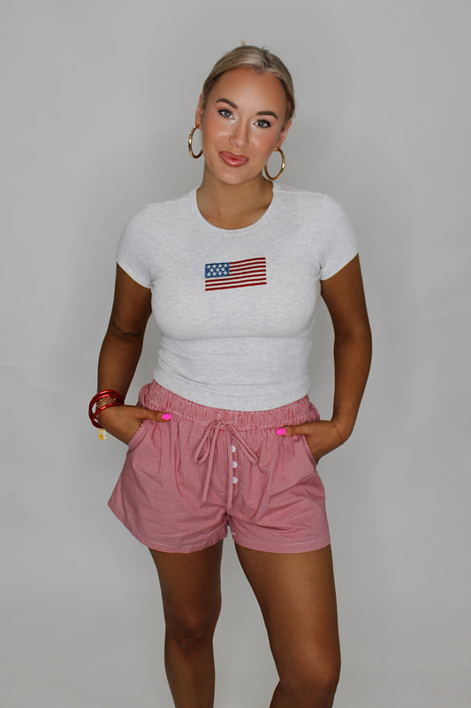 Red & White Checkered Shorts