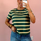Urban Stripes Tee - Green/Yellow