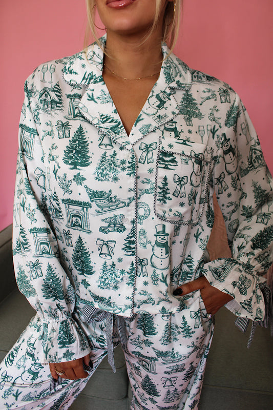 Nostalgic Wonderland Satin Pajamas