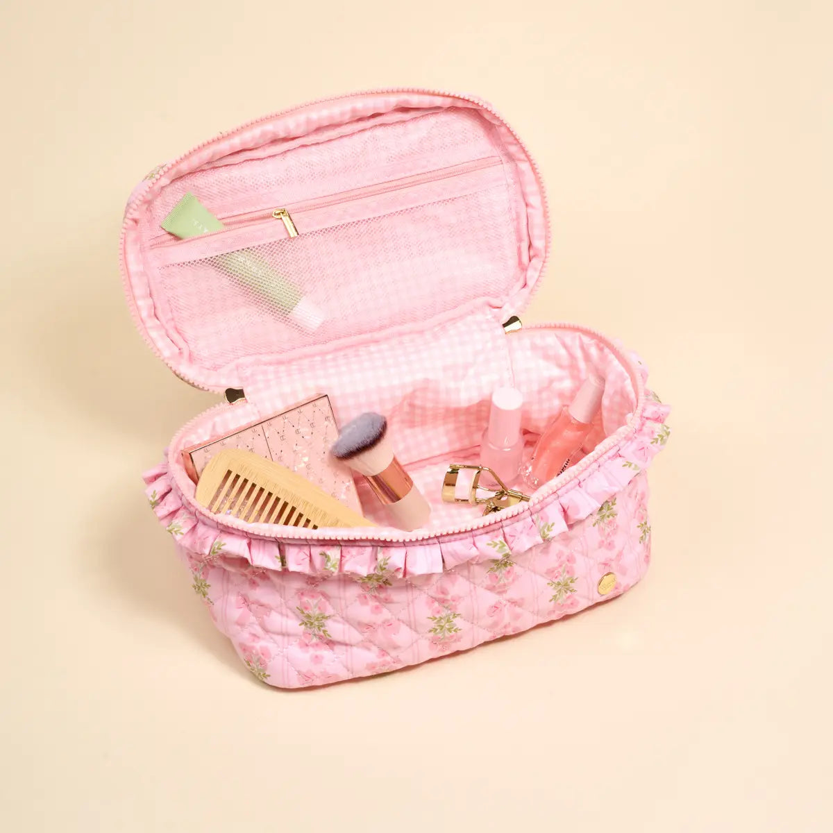 Glam & Go Quilted Cosmetic Bag - Oh So Fancy Pink