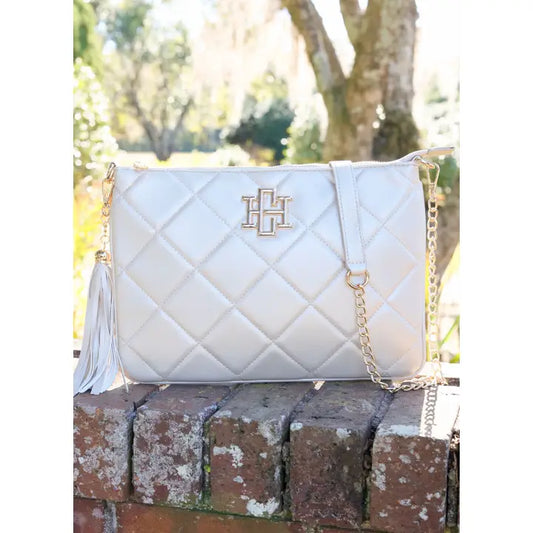 CAROLINE HILL | Pearl Quilted Madelyn Clutch/Crossbody