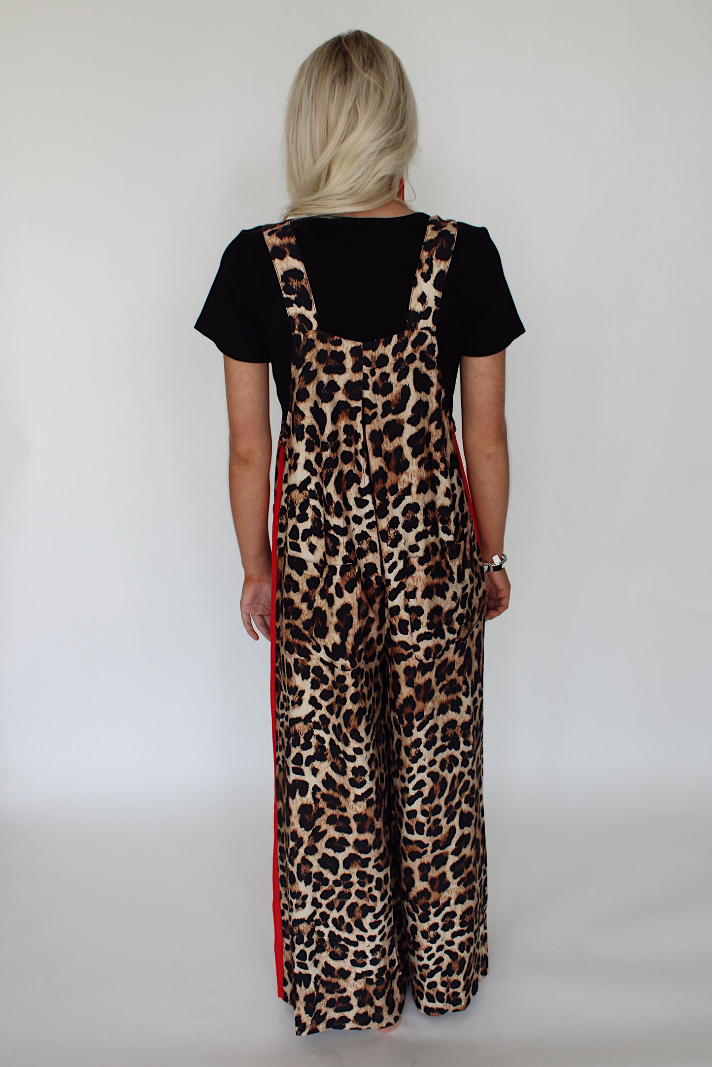 Leopard Jumpsuit - Red