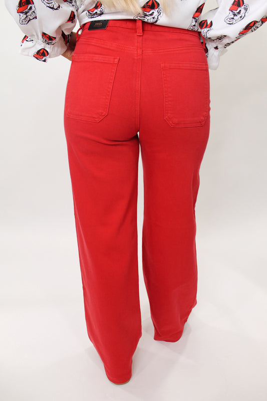 JBD | Red Mini Patch Pocket Denim