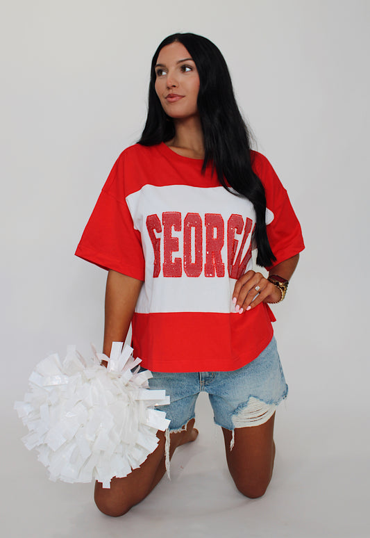 Stewart Simmons - The Colorblock Sequin Tee