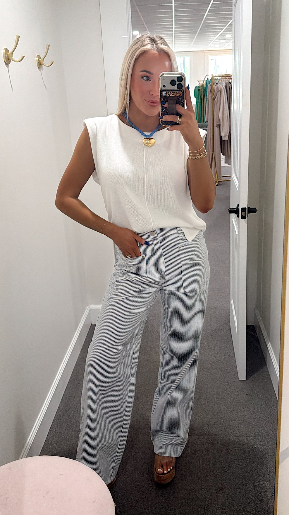 Kylie Pinstripe Pants