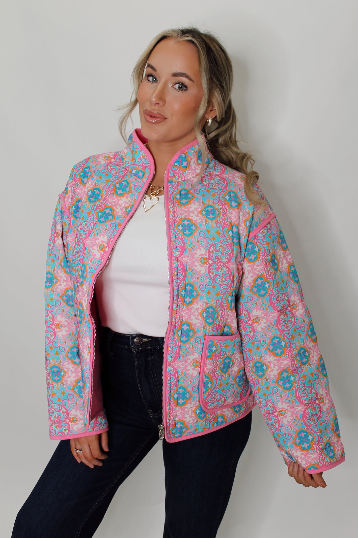 The Ellie Floral Quilted Jacket