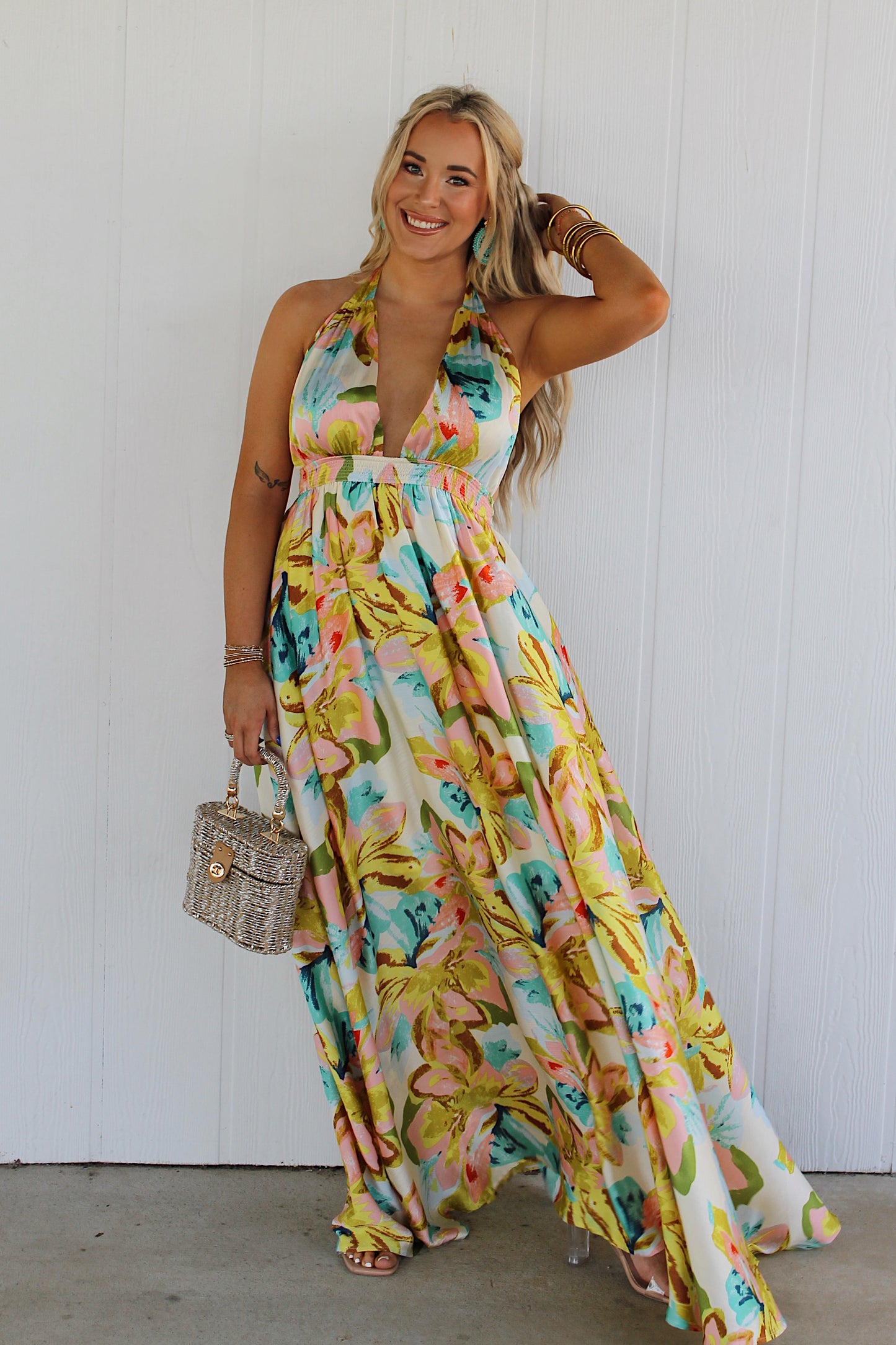 Santorini Sunset Maxi Dress