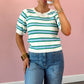 The Sweet Stripe Knit Blouse