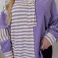 Terry Colorblock Oversized Sweatshirt in Purple