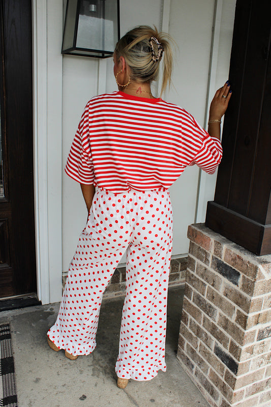 Ruffle Bottom Polka Dot Bliss