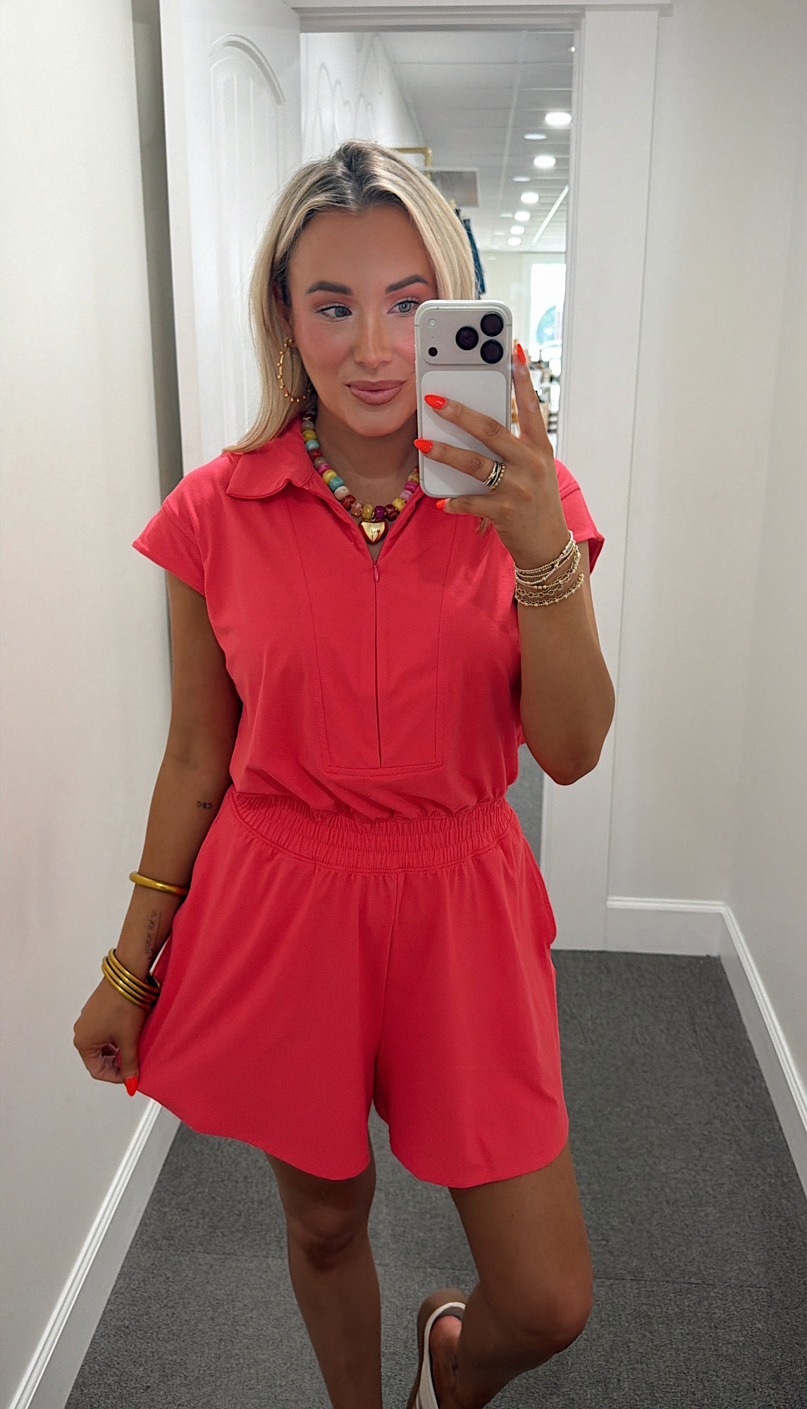 Weekend Stroll Romper - Pink