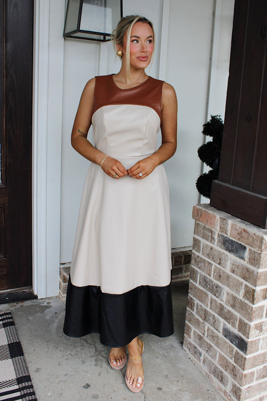 Evening Muse Leather Midi