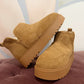 Platform Bootie - Chestnut