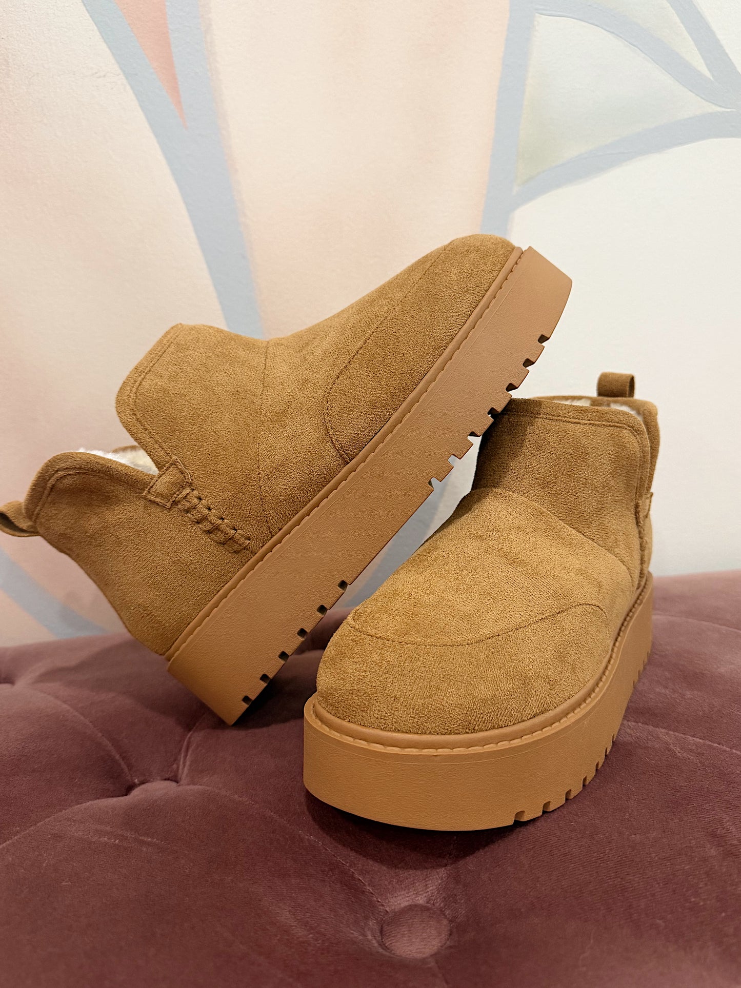 Platform Bootie - Chestnut