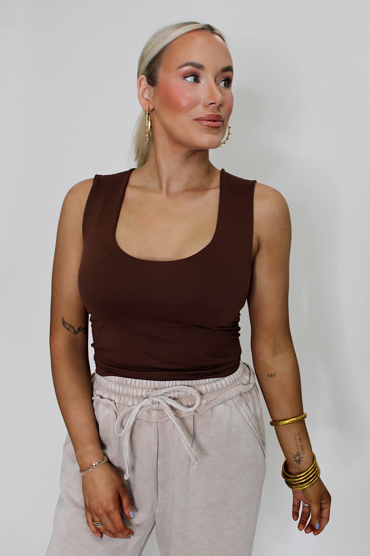 Seamless Cropped Tank w/ Built-in Bra