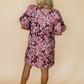 Champagne Chic Floral Mini Dress
