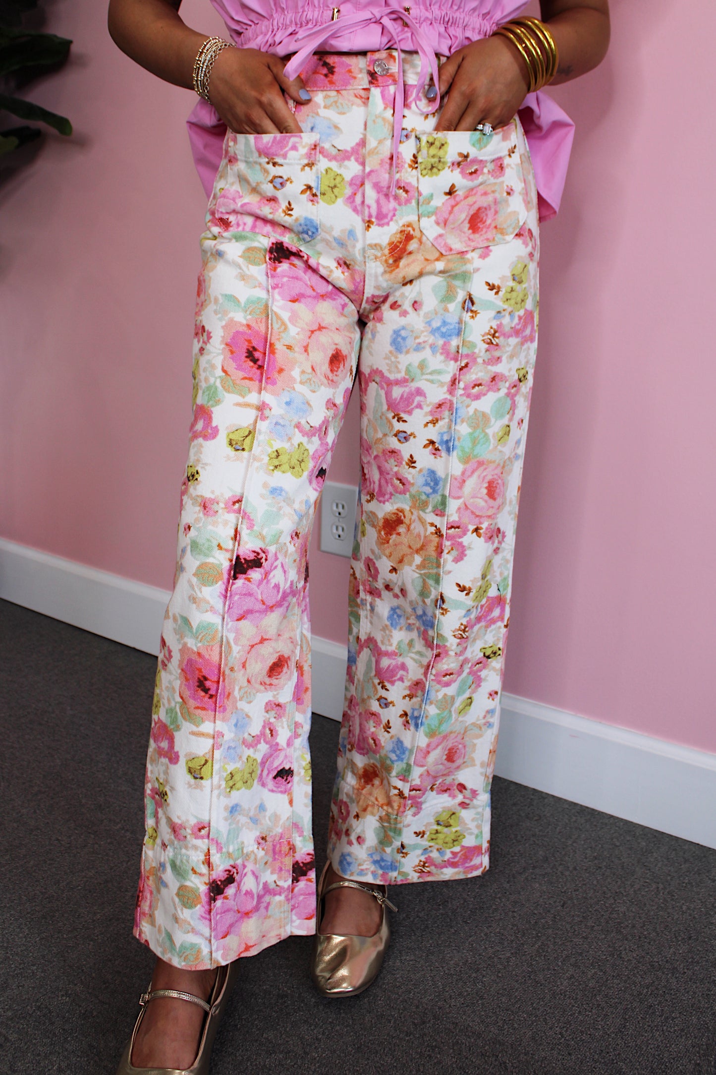 Summer Bloom Printed Pants