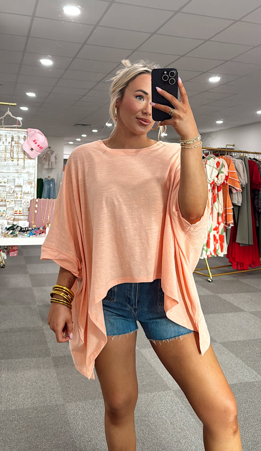 Loose Fit Top in Peach