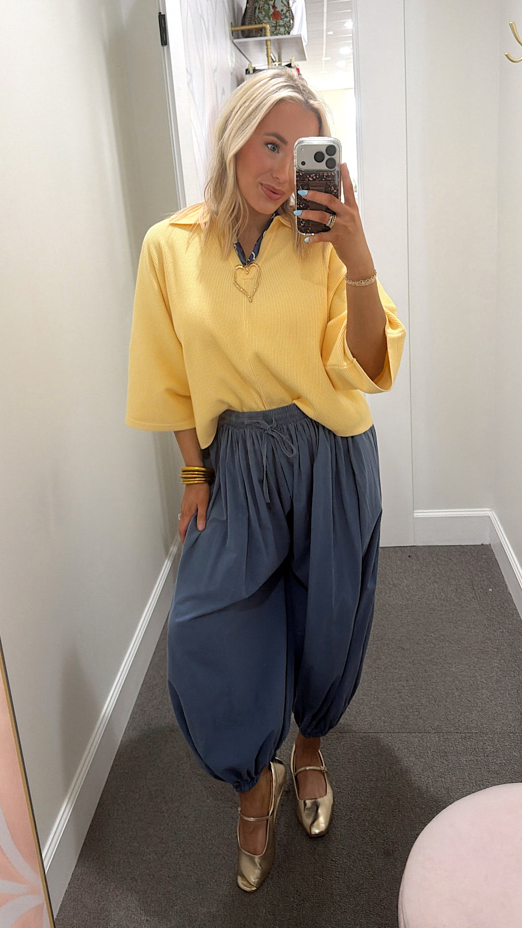 Spring Reset V Neck top - Butter