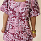 Champagne Chic Floral Mini Dress