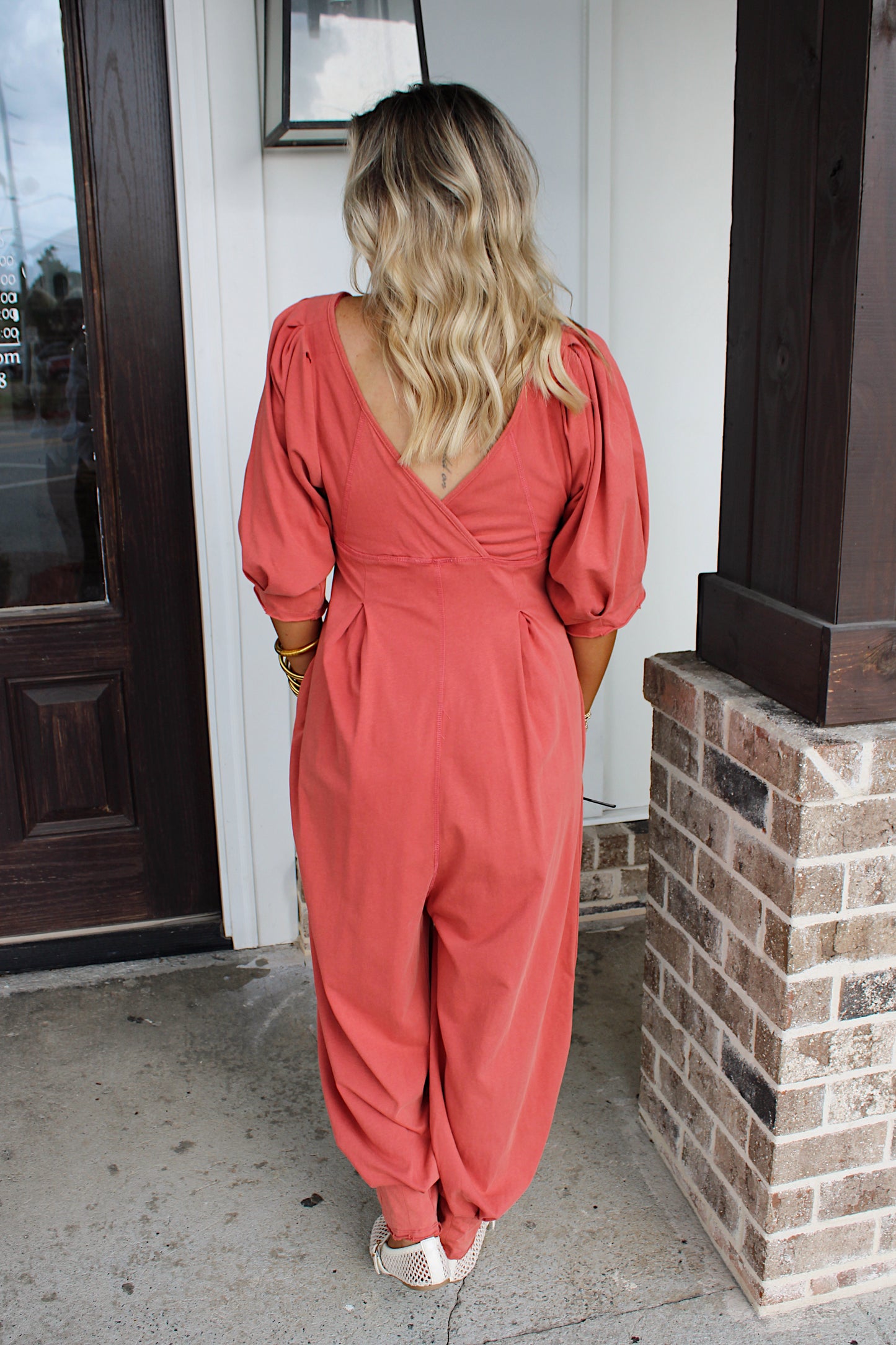 The Everyday Pleated Jumpsuit - Orange