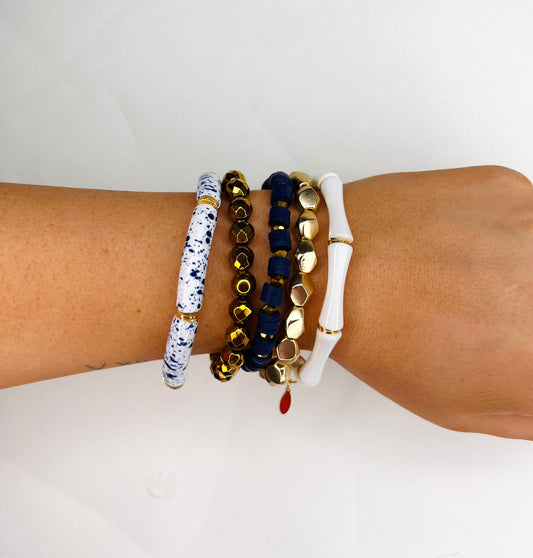 Navy Girl Bracelet Stack