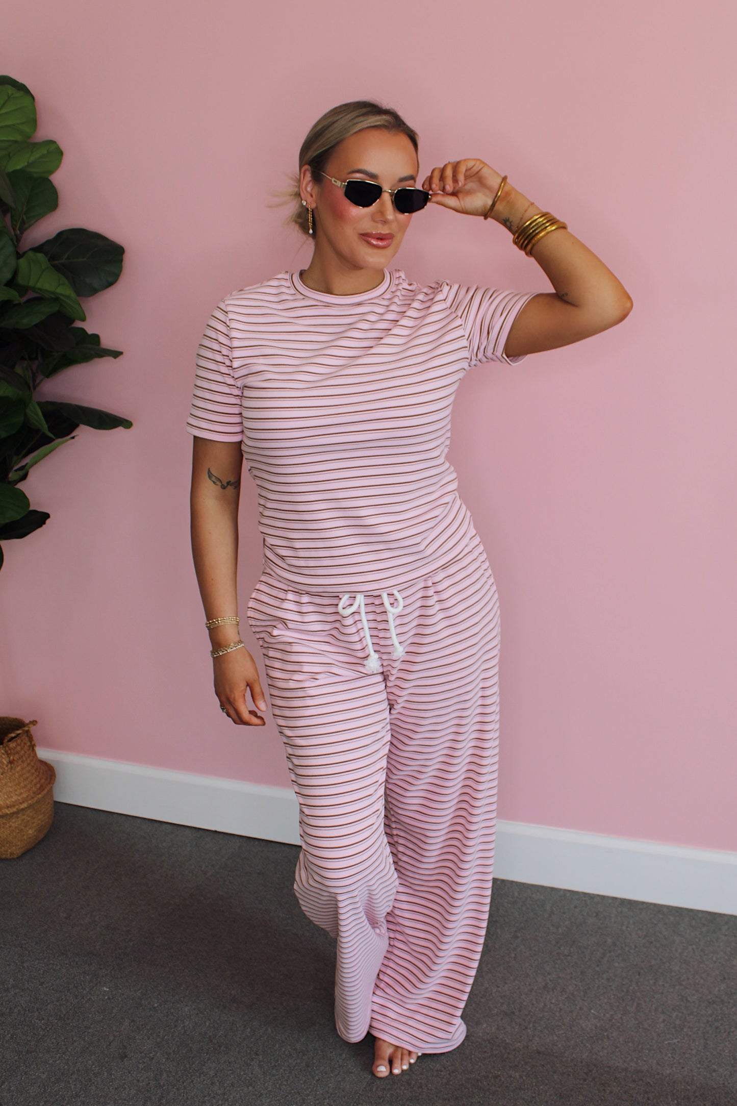 Snuggle Stripe Set - Pink