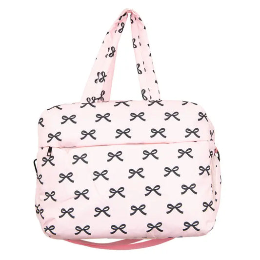 Black & Pink Mini Bows Duffel Bag