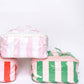 Gloss & Go - Colorful Stripe Wipeable Cosmetic Toiletry Bag