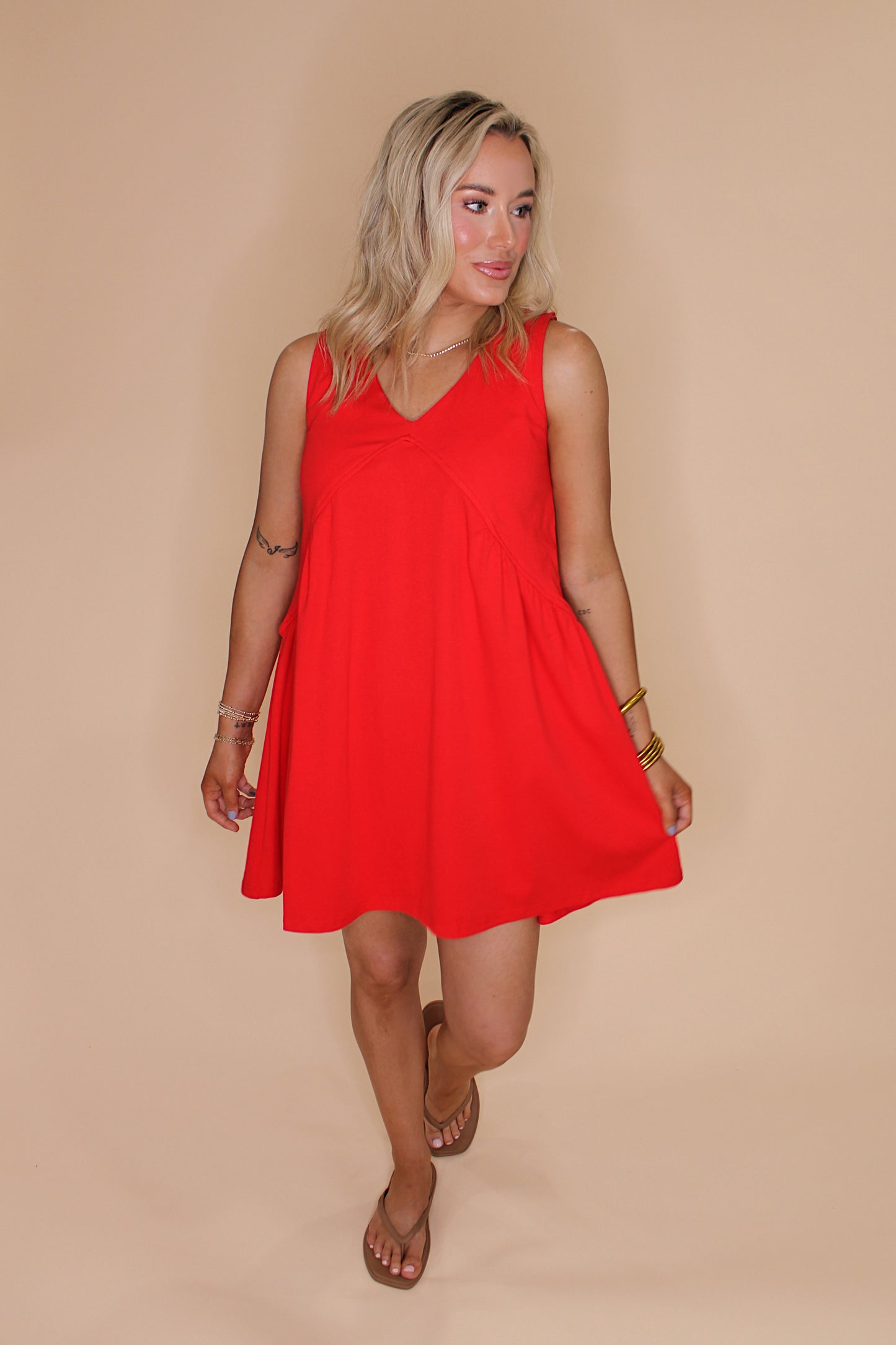 After Beach Breeze Dress - Red
