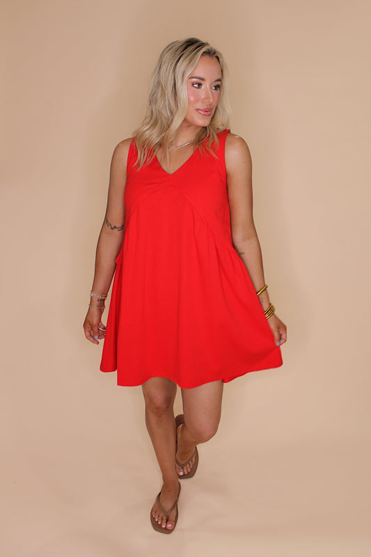After Beach Breeze Dress - Red