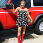 Touchdown Twirl Polka Dot Romper