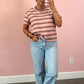 Urban Stripes Tee - Light Pink/Brown