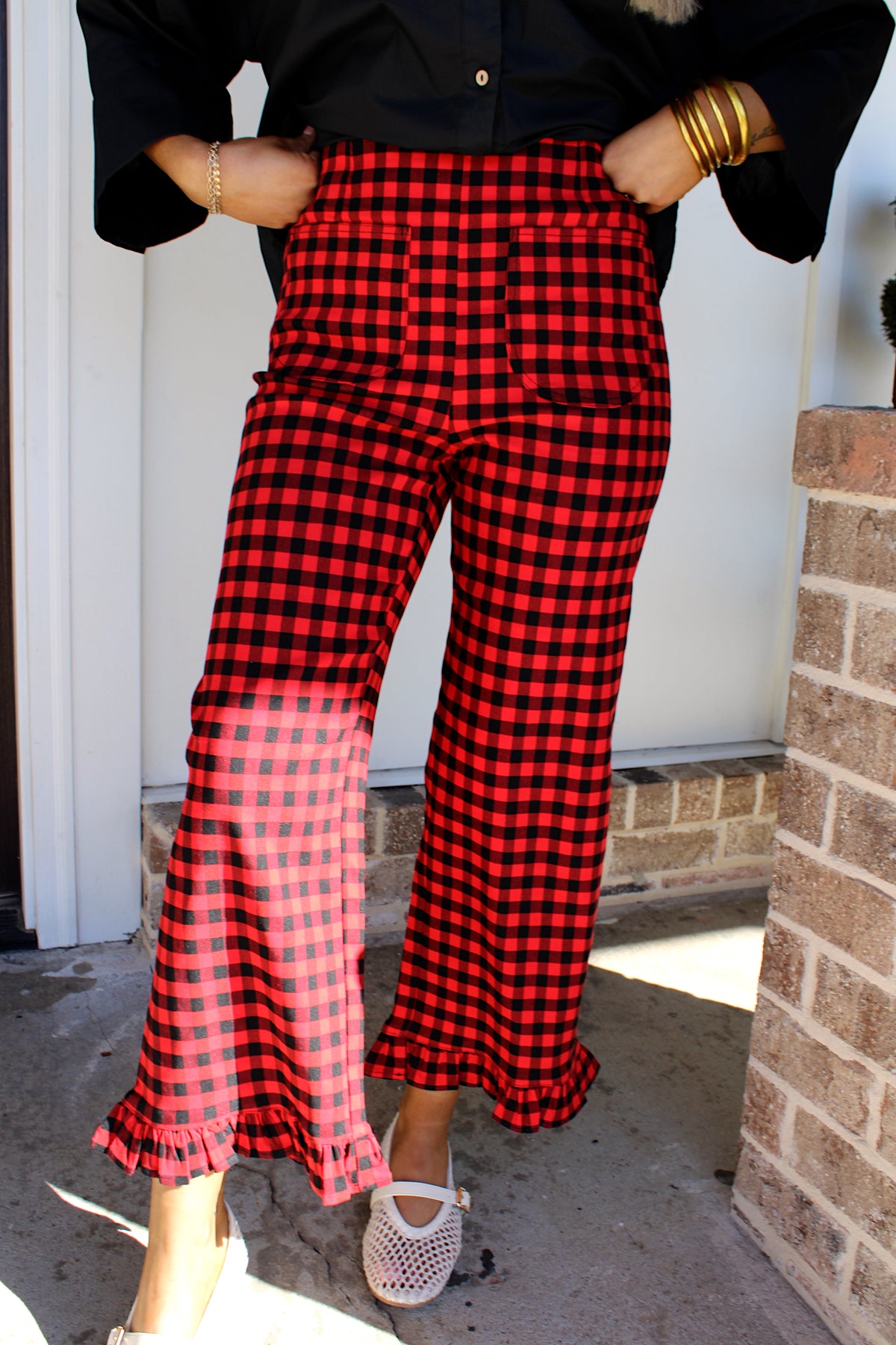 Home Team Red Gingham Pants