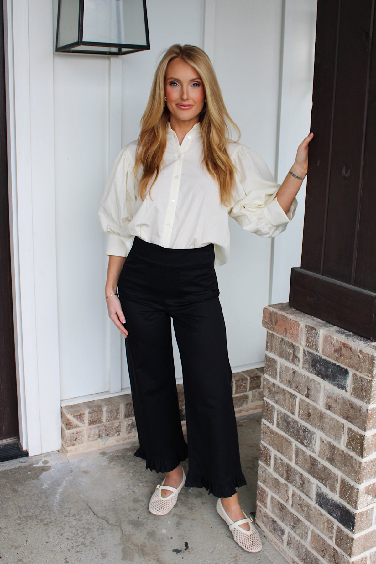 The Delicate Button Down Blouse - Cream