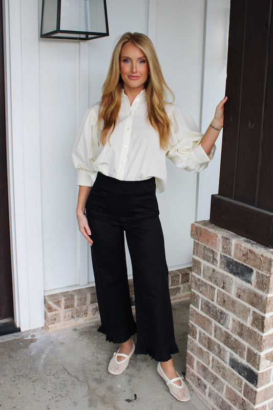 The Delicate Button Down Blouse - Cream
