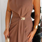 Vineyard Toast Midi Dress - Mocha