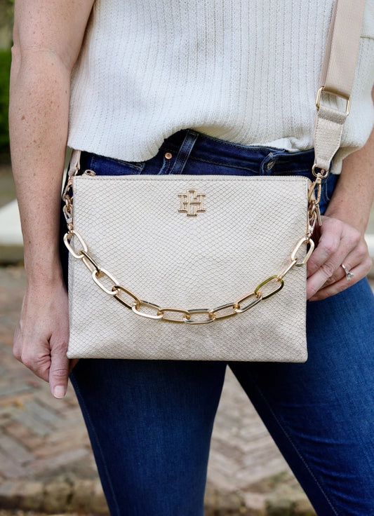 CAROLINE HILL | Champagne Shimmer Ariana Crossbody