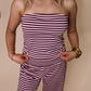 Weekend Away Pant Set - Pink/Brown