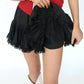 Black Lace Trim Mini Skort