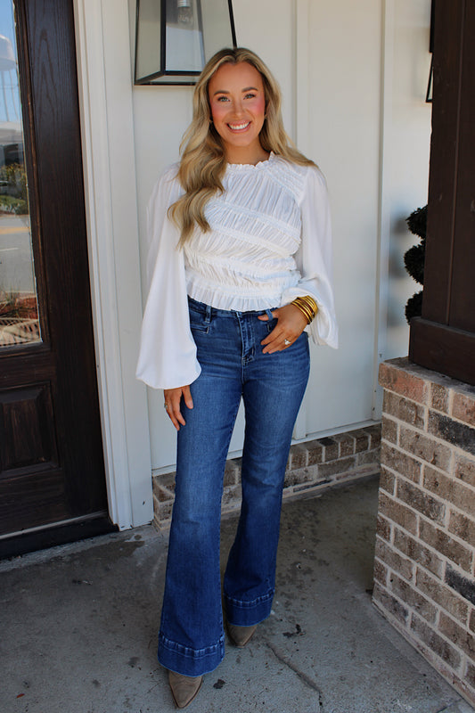 Cinnamon Sweet Scrunched Top