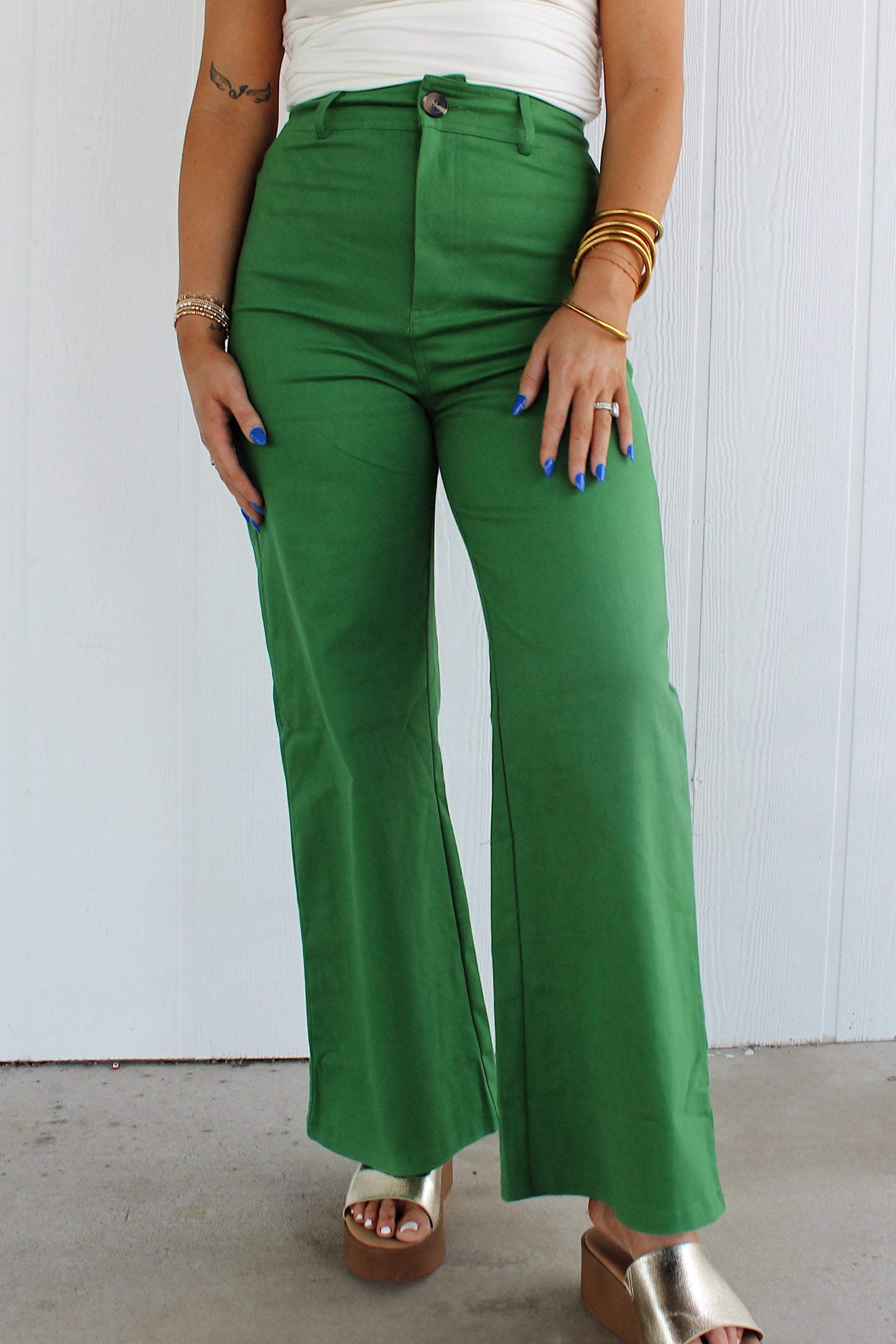 Botanical Charm Pant - Green