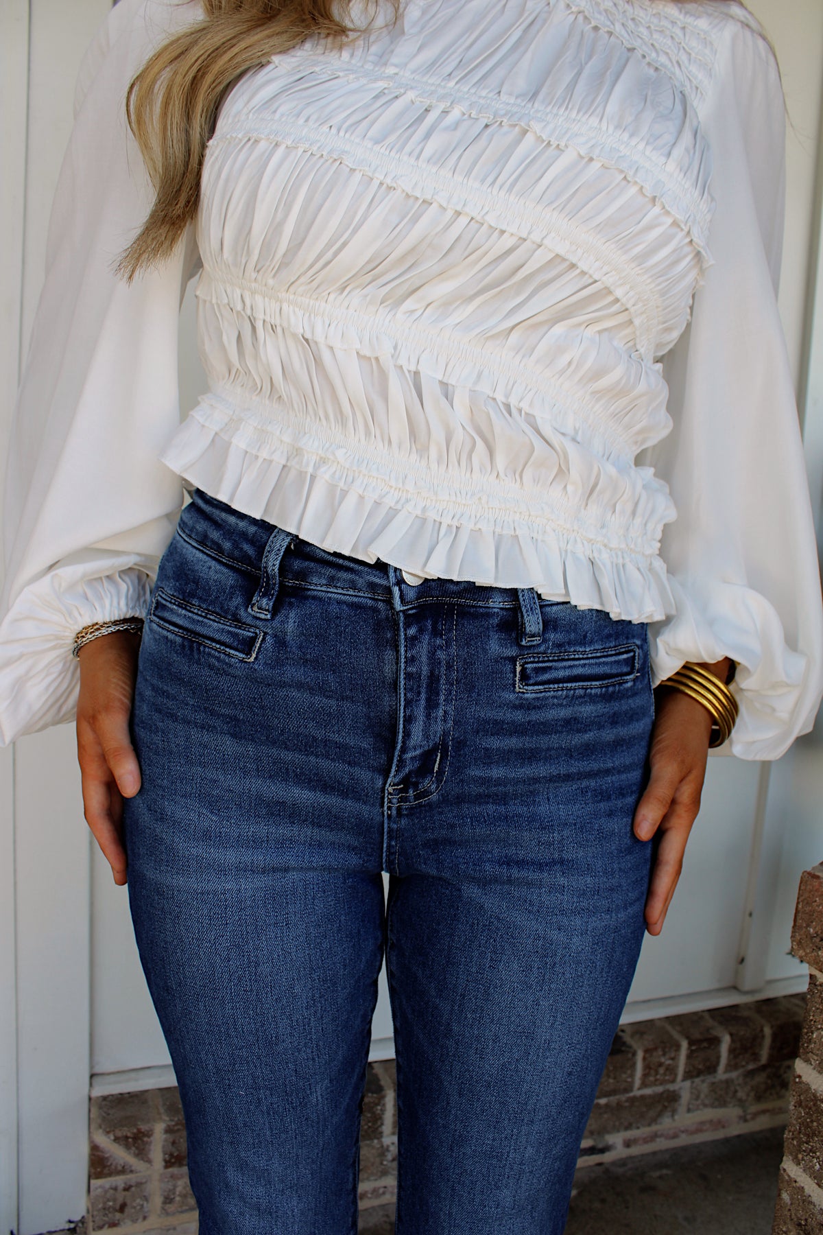 Cinnamon Sweet Scrunched Top