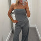 Weekend Away Pant Set - Blue/Brown